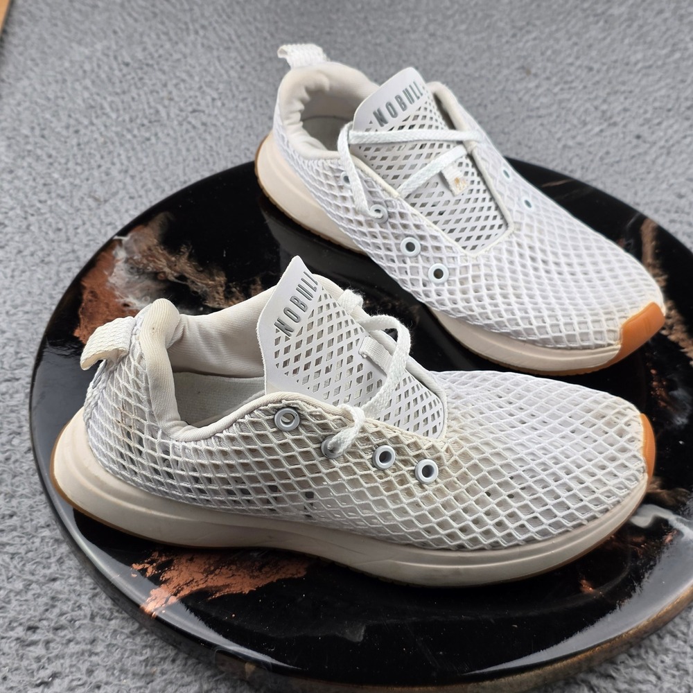 NOBULL Mesh Runner Sneakers Womens 8 White Breathable Training Shoes
